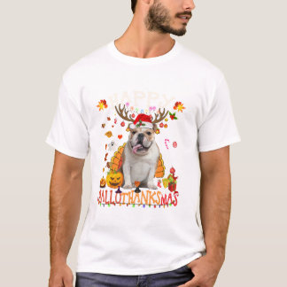 T-shirt Bouledogue français Halloween Noël