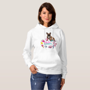 T Shirt Bouledogue français hello summer sweat à c