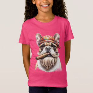 T-Shirt Bouledogue français Hippie