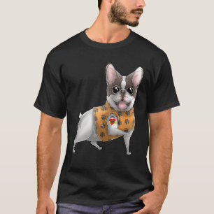 T-shirt Bouledogue français J'aime maman tatouage chien fê