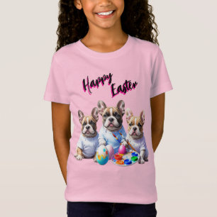 T-Shirt Bouledogue français Joyeuses Pâques