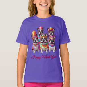 T-shirt Bouledogue français Mardi Gras