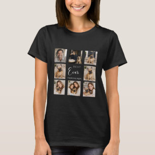 T-shirt Bouledogue français mère maman photo collage noir
