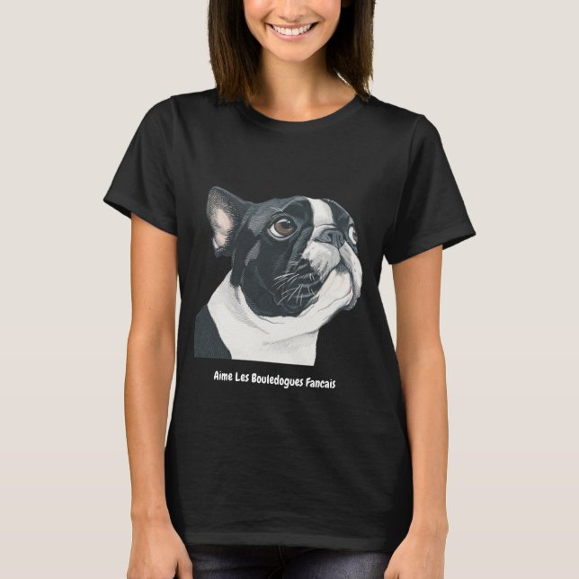 T-shirt Bouledogue français mignon (Devant)