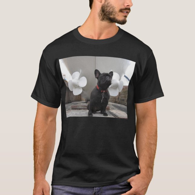 T-shirt Bouledogue français noir (Devant)