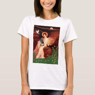 T-shirt Bouledogue français (noir 11) - Ange assis