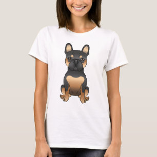 T-shirt Bouledogue français noir et feu / Frenchie Chien m