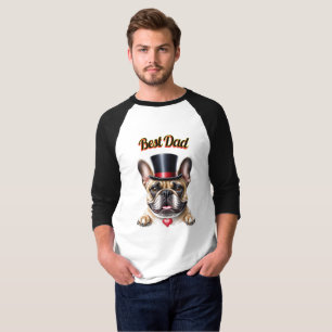 T-shirt Bouledogue français Papa Fête des pères Bulldog