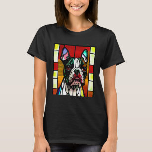 T-shirt Bouledogue Français - Pop Art Vitrail Coloré_1