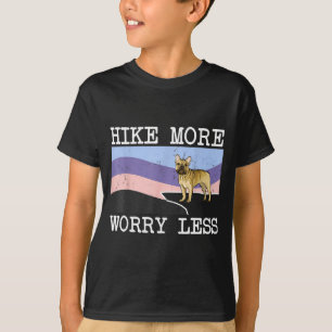 T-shirt Bouledogue français randonnée plus s'inquiéter moi