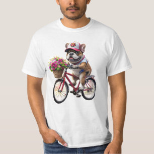 T-shirt Bouledogue français vélo French Bulldog