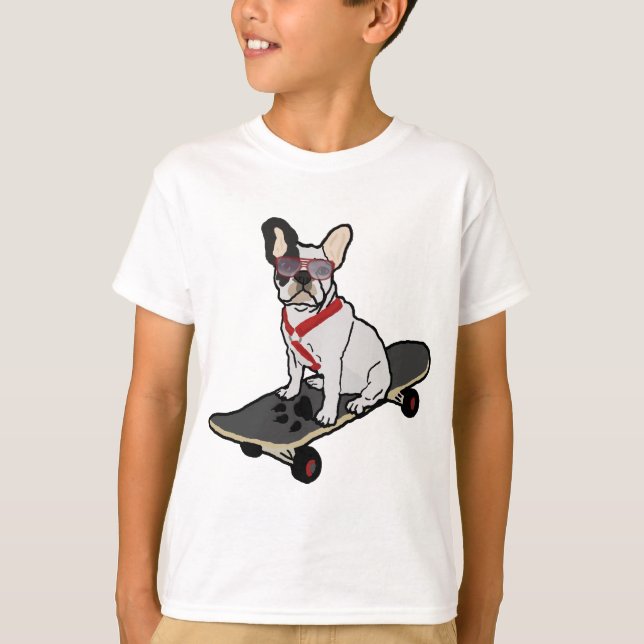 T-shirt Bouledogue français w/sunglasses faisant de la (Devant)