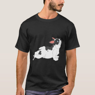 T-shirt Bouledogue Français Yoga Blanc Noir Élevage Bouled