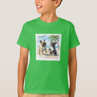 Bouledogues français Plage Bouledogue Français