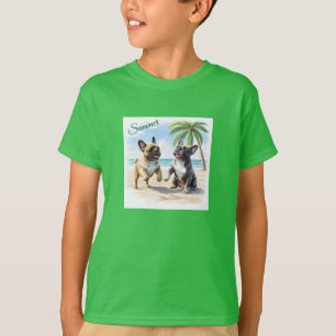 T-shirt Bouledogues français Plage Bouledogue Français