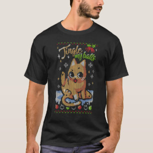 T-shirt Boules à grelots de Noël chat mignon