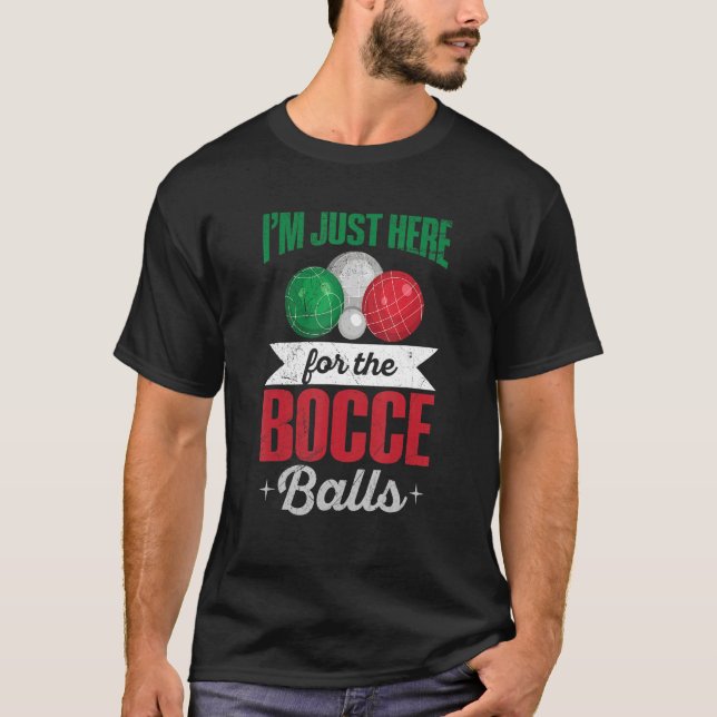 T-shirt Boules Bocce Ball Citation Pour Un Bocce Ball Ital (Devant)