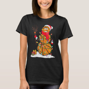 T-shirt Boules de neige de bonhomme de neige de basket-bal