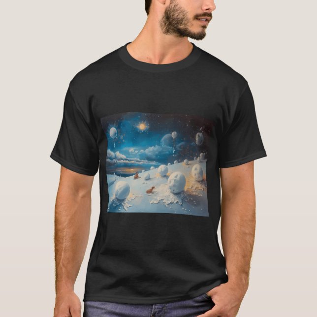 T-shirt Boules de neige surréalistes (Devant)