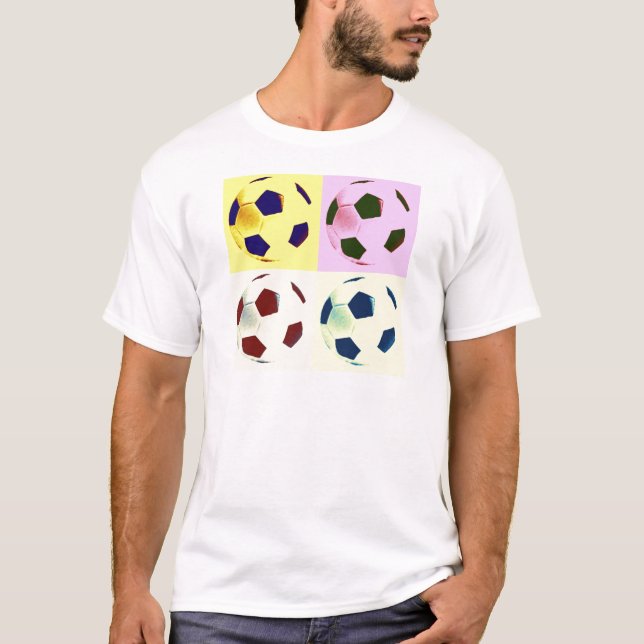 T-shirt Boules de soccer pop art (Devant)