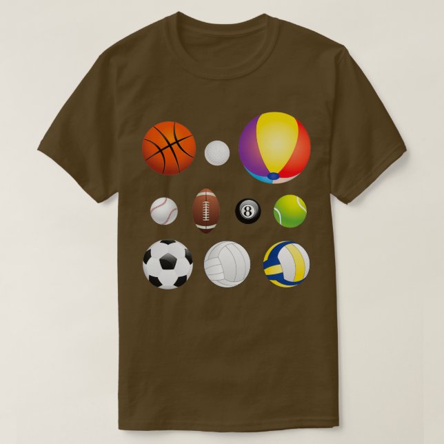 T-shirt Boules de sport (Design devant)