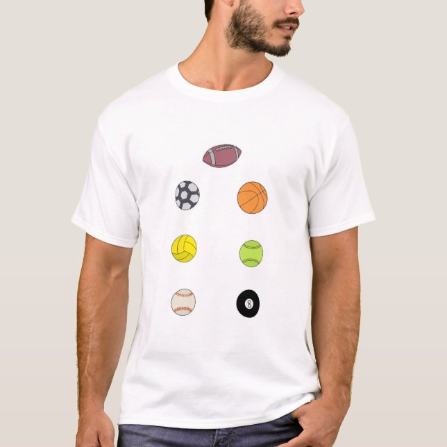 T-shirt Boules de sport (Devant)