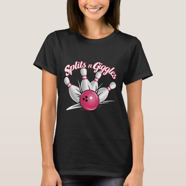T-shirt Boules N Giggles Funny Bowling Bowling Bowling Bal (Devant)