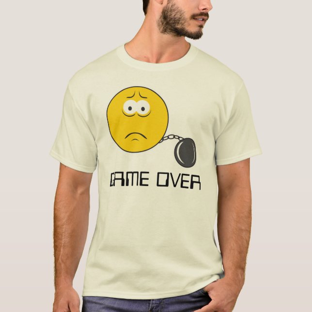 T-shirt Boulet et chaîne Face GAME OVER (Devant)