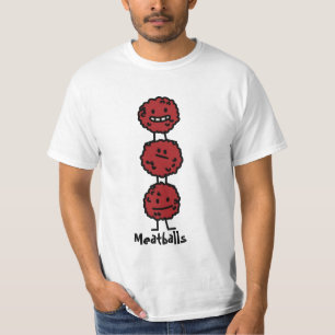 T-shirt Boulette de viande de boulettes de viande empilée