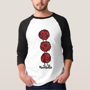 T-shirt Boulette de viande de boulettes de viande empilée