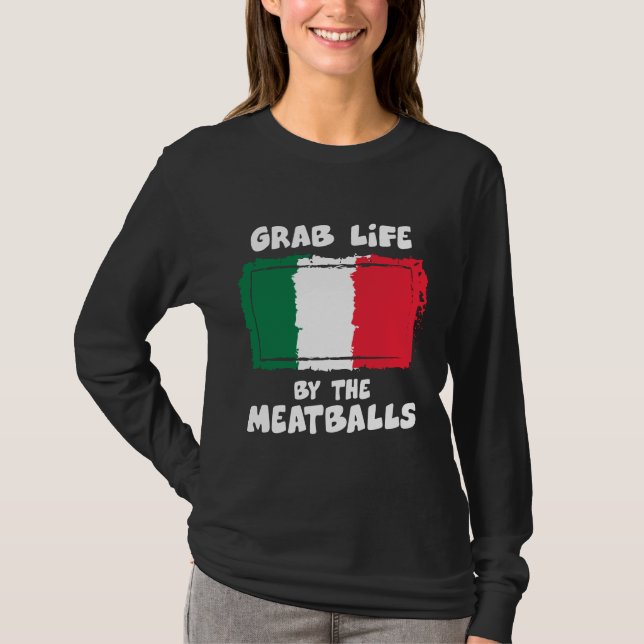 T-shirt Boulette de viande italienne drôle Italie Flag1 (Devant)