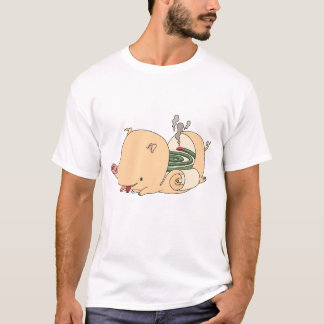 T-shirt Boulette insecticide en forme de cochon.