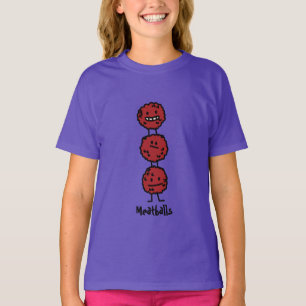 T-shirt Boulettes de viande heureusement empilées sur l'un