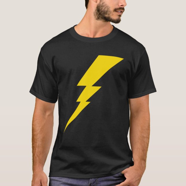T-shirt Boulon de foudre jaune (Devant)