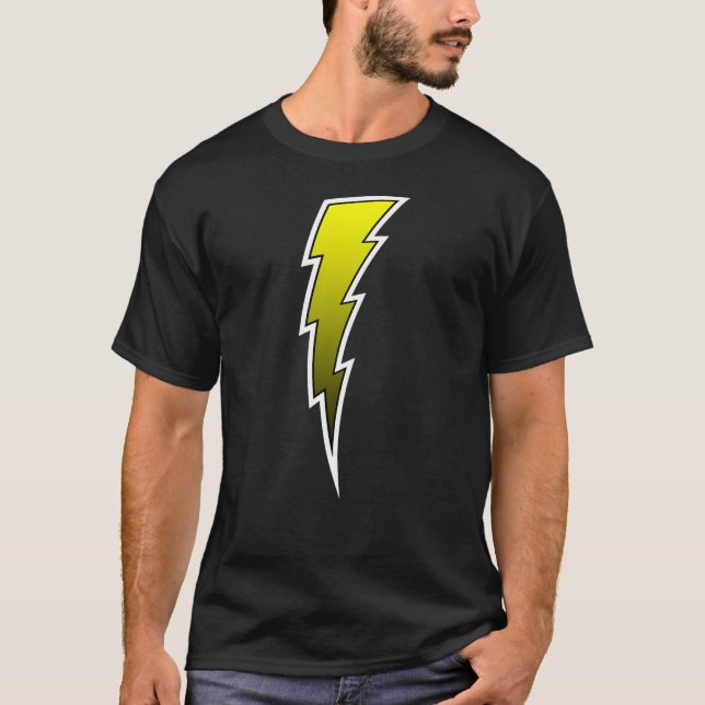 T-shirt Boulon de foudre - jaune (Devant)