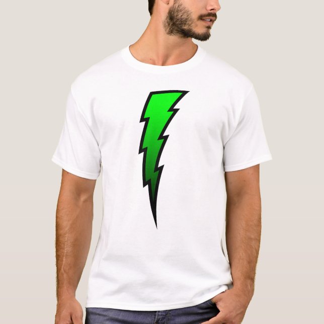 T-shirt Boulon de foudre vert (Devant)