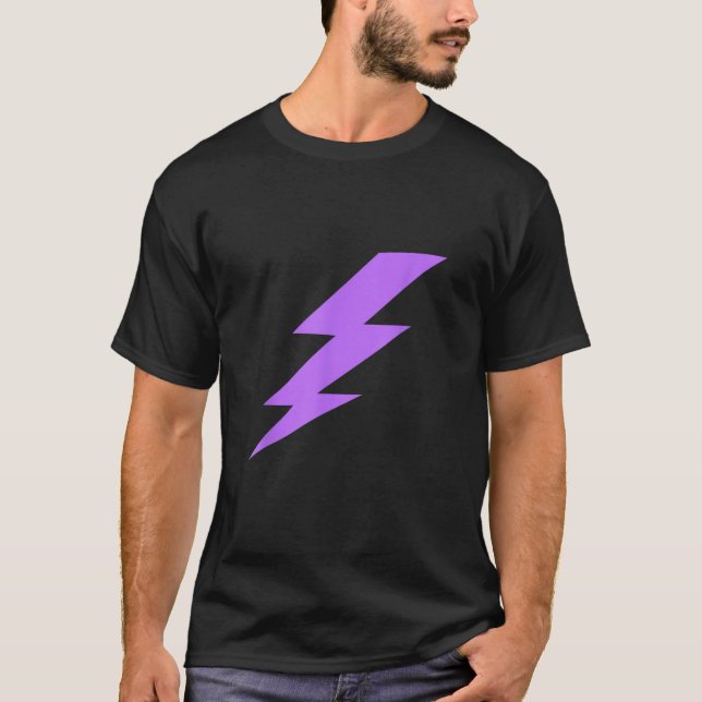 T-shirt Boulon de foudre violet (Devant)