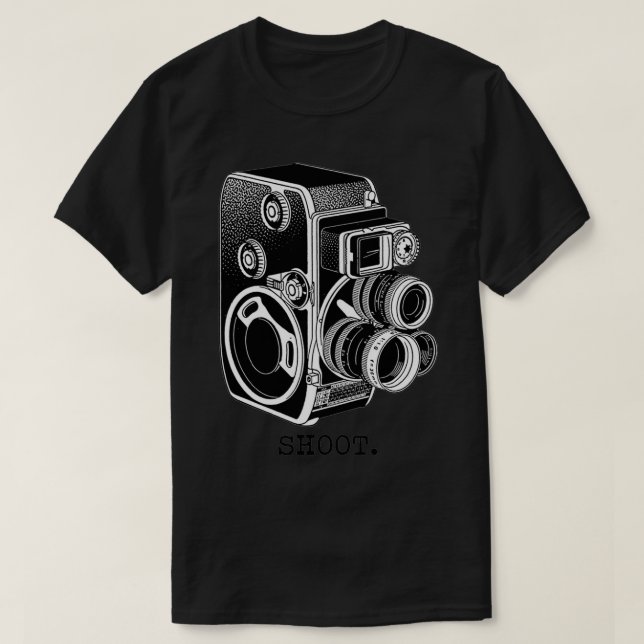 T-shirt Boulon de tir noir (Design devant)