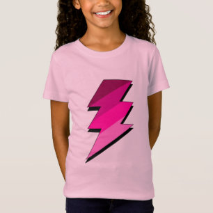 T-Shirt Boulon de tonnerre rose de foudre