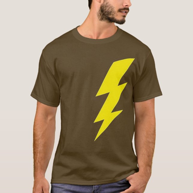 T-shirt Boulon jaune cool de la conception du tunderbolt d (Devant)