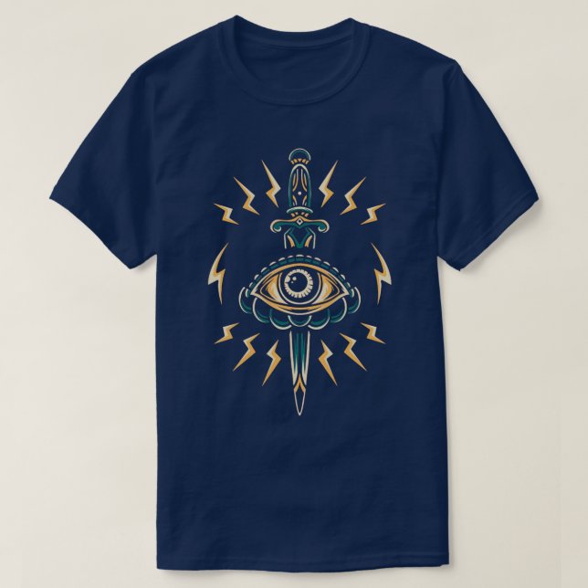 T-shirt Boulons de foudre pour oeil mal (Design devant)