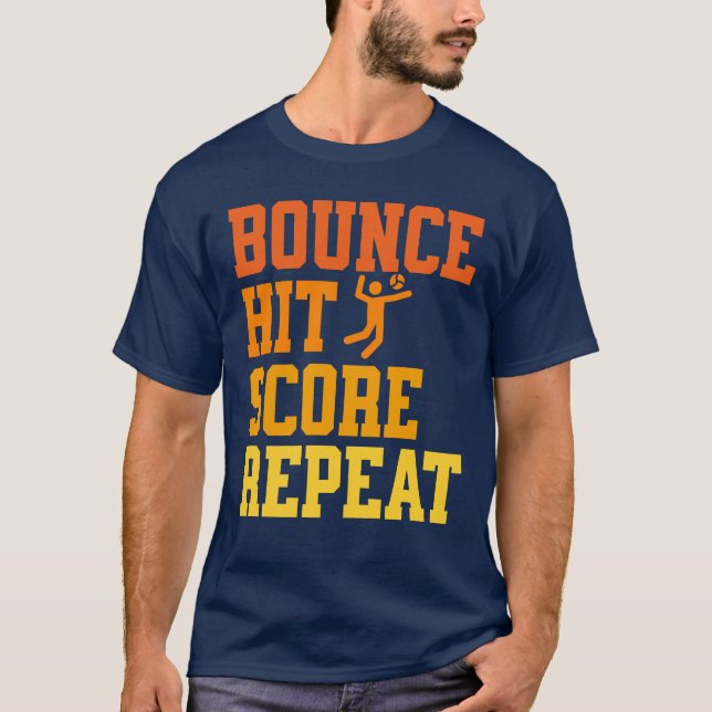 T-shirt Bounce Hit Score Répéter Spikeball (Devant)