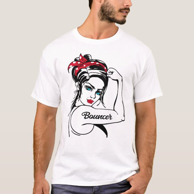 T-shirt Bouncer Rosie Le Riveter Pin Up (Devant)