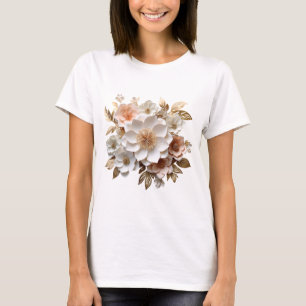 T-shirt Bouquet blanc