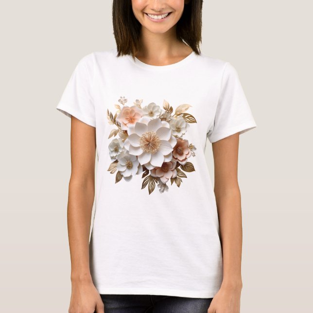T-shirt Bouquet blanc (Devant)