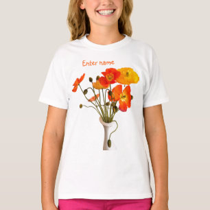 T-shirt Bouquet coloré clair de coquelicots