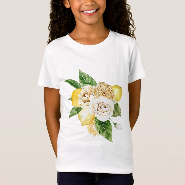 T-Shirt Bouquet de citrons et de rose (Devant)
