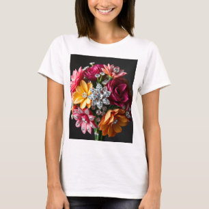 T-shirt "Bouquet de diamant exquis : un mât floral étonnan