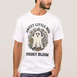 T-shirt Bouquet de fantôme floral vintage mignon Halloween