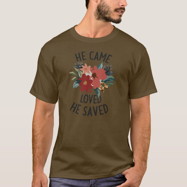 T-shirt Bouquet De Fleurs Avec Jésus Amour (Devant)